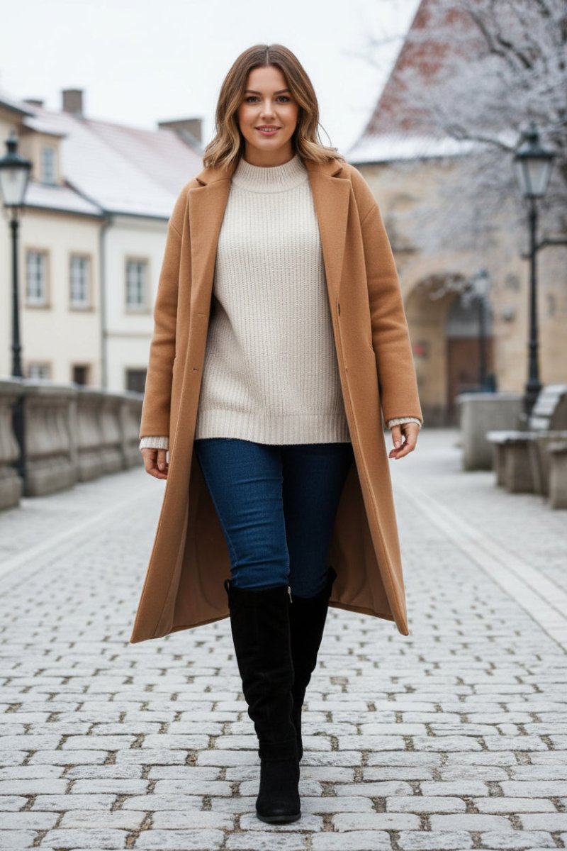 VELSERA – Women's Knee High Boots in Warm Suede for Cozy Spring Wear