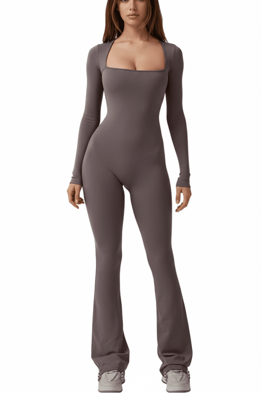 FLARESSA – Women’s Jumpsuit with Elegant Flared Legs & Square Neckline