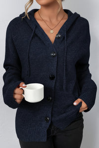 Hooded Cardigan with Drawstring - Stylish Comfort for Effortless Layering 3