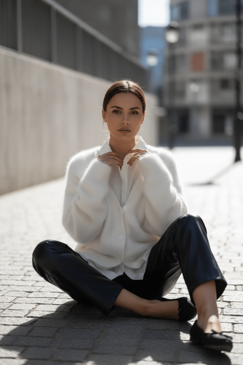 CÉRINA – Women’s Oversized Button-Up Cardigan for Cozy Elegance