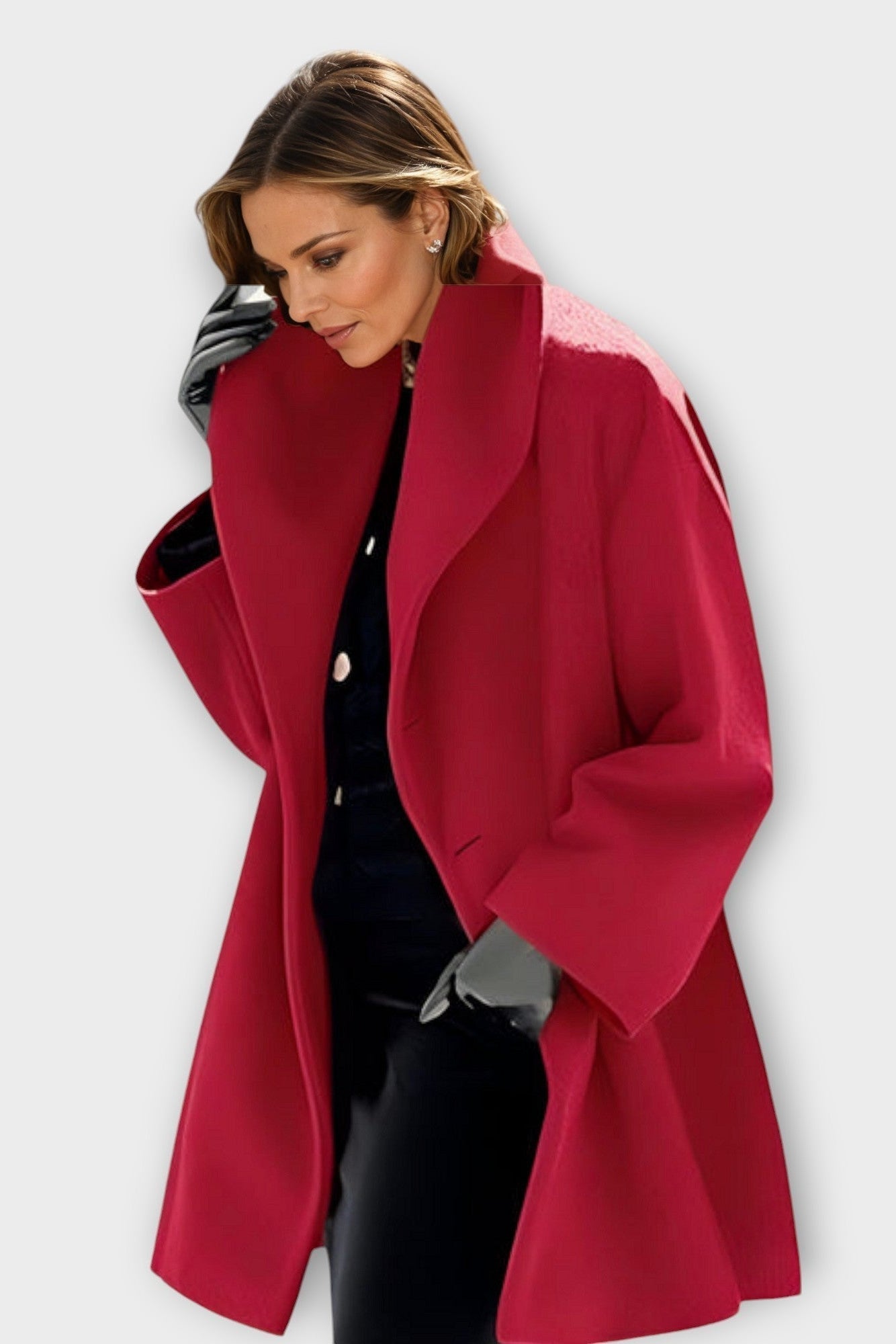 Mabel Oversized Winter Coat for Women - Chic Wide Collar & Thick Insulation 1