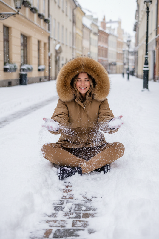 FURORA – Elegant Women’s Puffer Jacket with Cozy Fur Collar for Winter Warmth