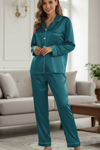Maria - Women's Silk Pajama Set, Elegant Loungewear Set for Relaxation 0