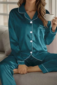 ELYSÉRA – Premium Women’s Silk Pajama Set, Chic Night & Home wear
