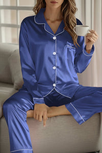 Maria - Women's Silk Pajama Set, Elegant Loungewear Set for Relaxation 7