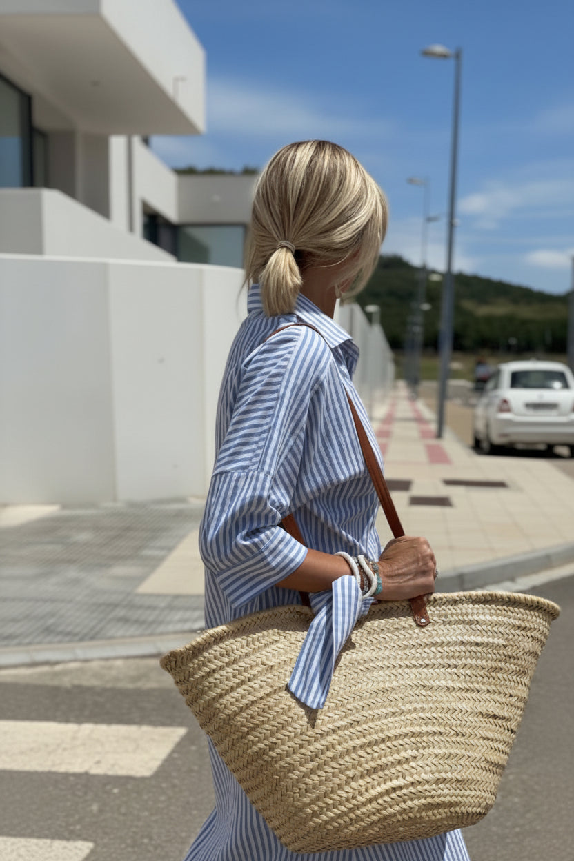 Olivia Women's Striped Summer Dress - Lightweight & Versatile Shirt Dress 4