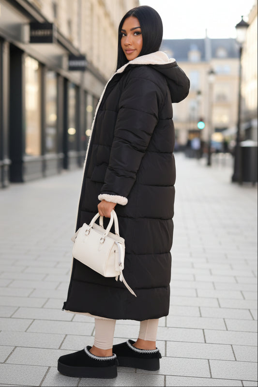 Reversible Winter Jacket for Men and Women - Stylish Black Coat for Cold Weather 0