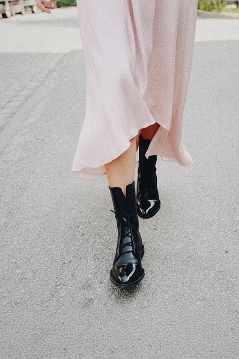 Sophia Lace-Up Leather Ankle Boots for Women - Stylish & Comfortable Footwear 5