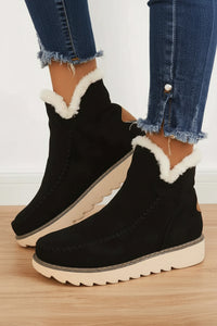 Sophia Women's Cozy Fur Lined Winter Ankle Boots with Platform Sole 0