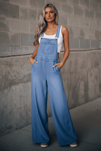 Stylish Denim Jumpsuit for Women - Comfortable Relaxed Fit with Adjustable Straps 4