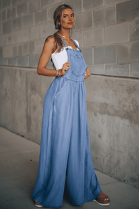 Stylish Denim Jumpsuit for Women - Comfortable Relaxed Fit with Adjustable Straps 7