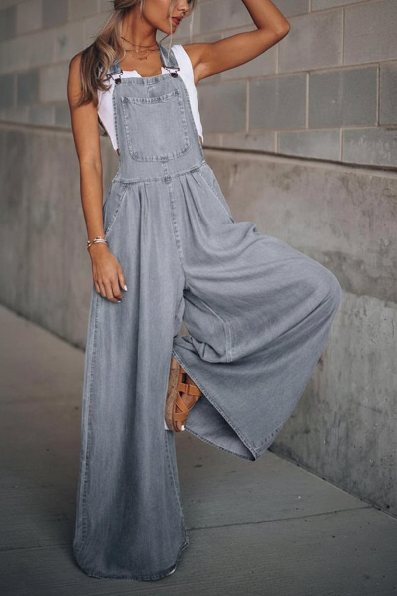 Stylish Denim Jumpsuit for Women - Comfortable Relaxed Fit with Adjustable Straps 9
