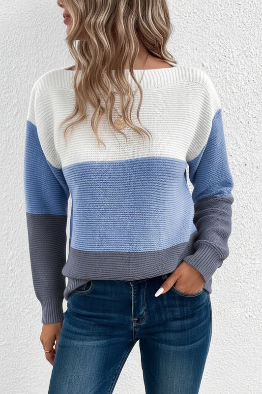 Stylish Women's Winter Color-Block Turtleneck Knit Sweater for Effortless Comfort 8
