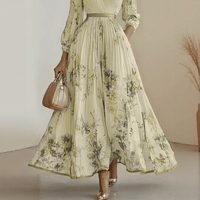 Rowella | Elegant Pleated Maxi Dress