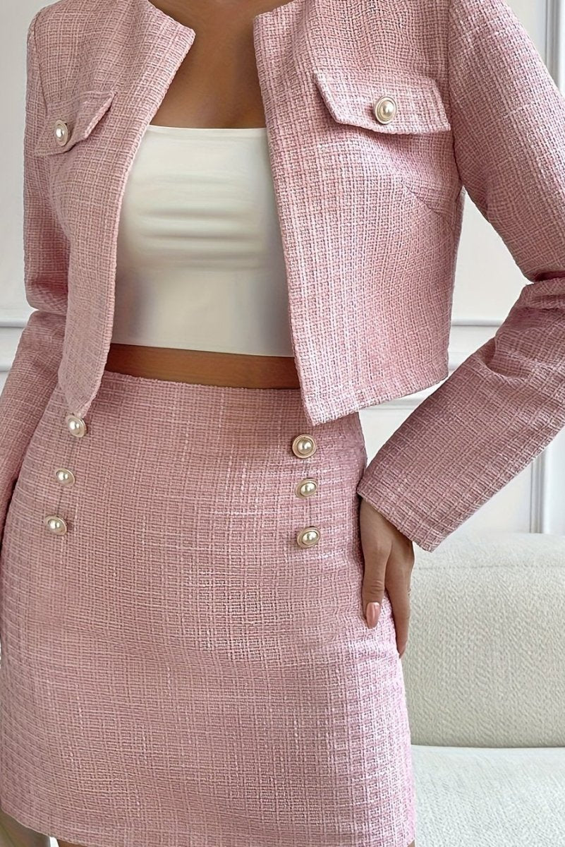 Thalina - Modern Collarless Workwear Jacket