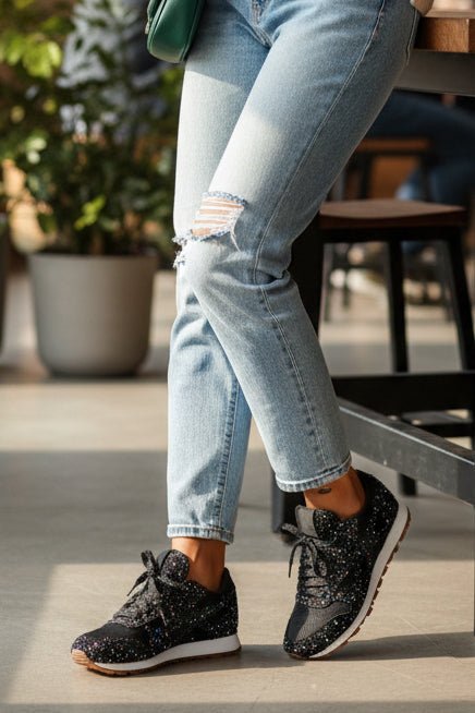 GLITZFLOW – Trendy Glitter Sneakers with Soft Cushioned Comfort