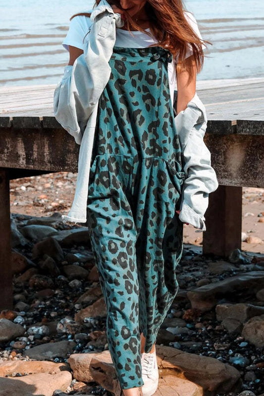 Trendy Leopard Print Jumpsuit for Women - Comfortable & Stylish Design 3