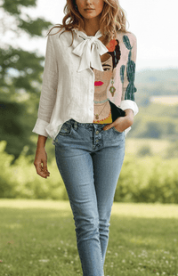 VIRELLE – Relaxed Fit Floral Blouse