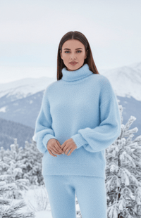 LOUNARIA – Women’s Soft Turtleneck Knit Sweater, Cozy High Neck Fit