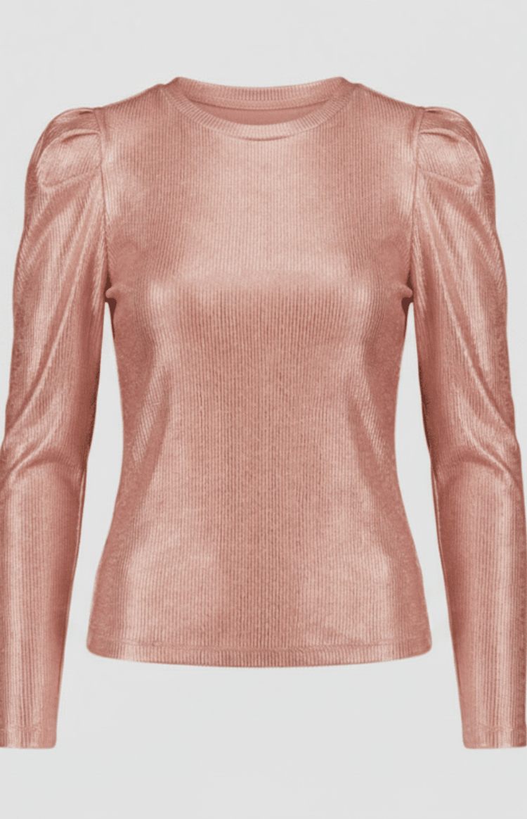 SHIMMERIA – Elegant Sparkling Evening Top with Dramatic Sleeves