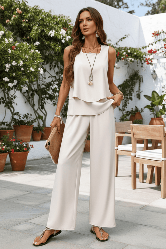 SOLÉNA – Elegant Two-Piece Summer Co-Ord Set for Women | Lightweight & Chic
