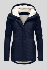 Warm Black Puffer Jacket for Women - Water-Repellent Winter Coat with Hood 2