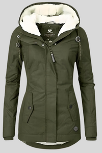 Warm Black Puffer Jacket for Women - Water-Repellent Winter Coat with Hood 4