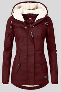 Warm Black Puffer Jacket for Women - Water-Repellent Winter Coat with Hood 5