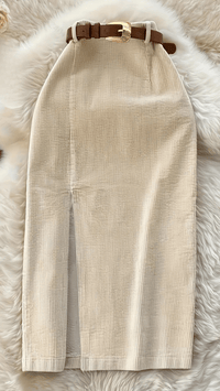 VALENÇA - Vintage Slit Midi Skirt