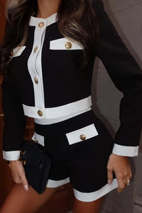 Zeraphine - Contemporary Long-Sleeve Top & Shorts