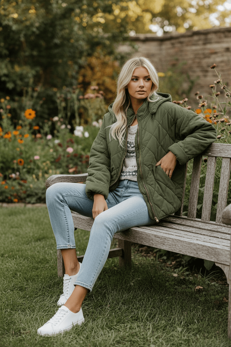 PUFFERÉ – Women's Quilted Zip-Up Puffer Jacket for Everyday Winter Wear