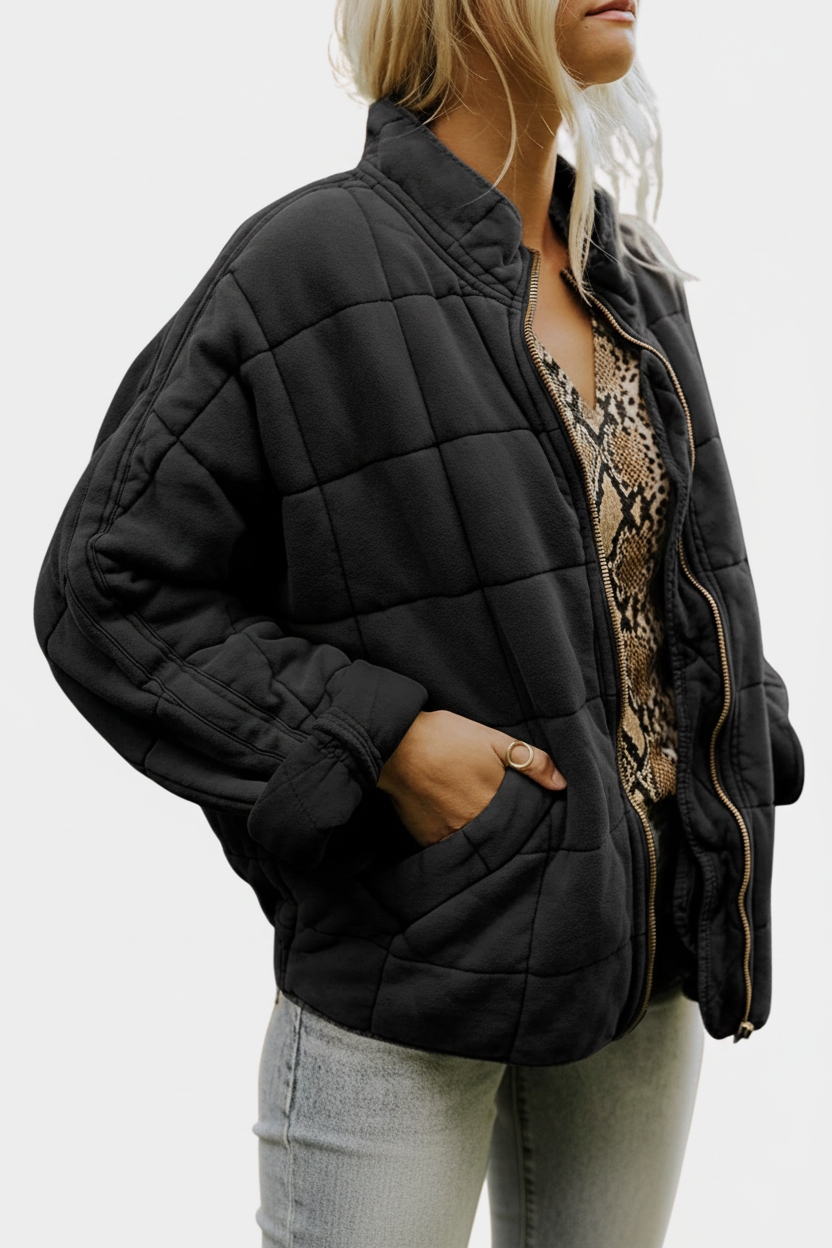 Zoe - Women's Quilted Puffer Jacket for Winter Coats, Zip-Up Casual Style 2