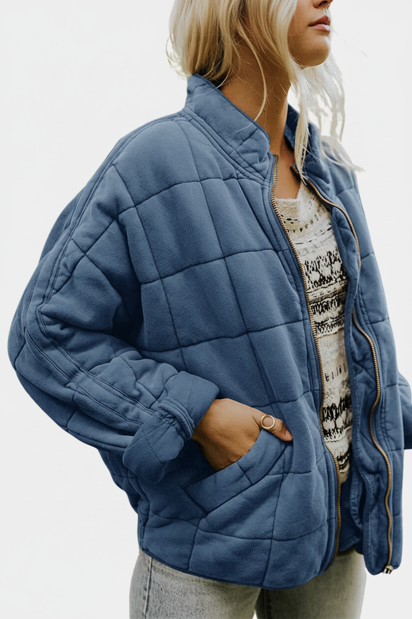 Zoe - Women's Quilted Puffer Jacket for Winter Coats, Zip-Up Casual Style 3