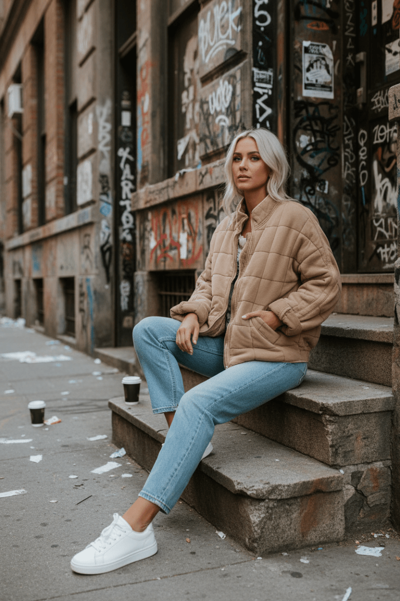 PUFFERÉ – Women's Quilted Zip-Up Puffer Jacket for Everyday Winter Wear