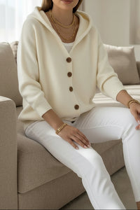 Zoé Soft Hooded Knit Cardigan with Button-Down Front for Everyday Comfort 1