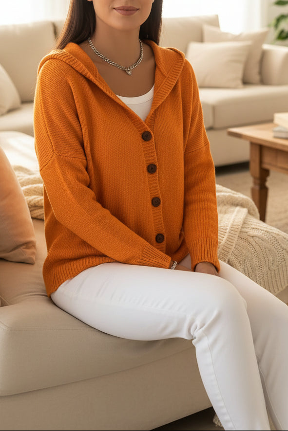 LYNTH – Women’s Soft Hooded Knit Cardigan with Relaxed Fit