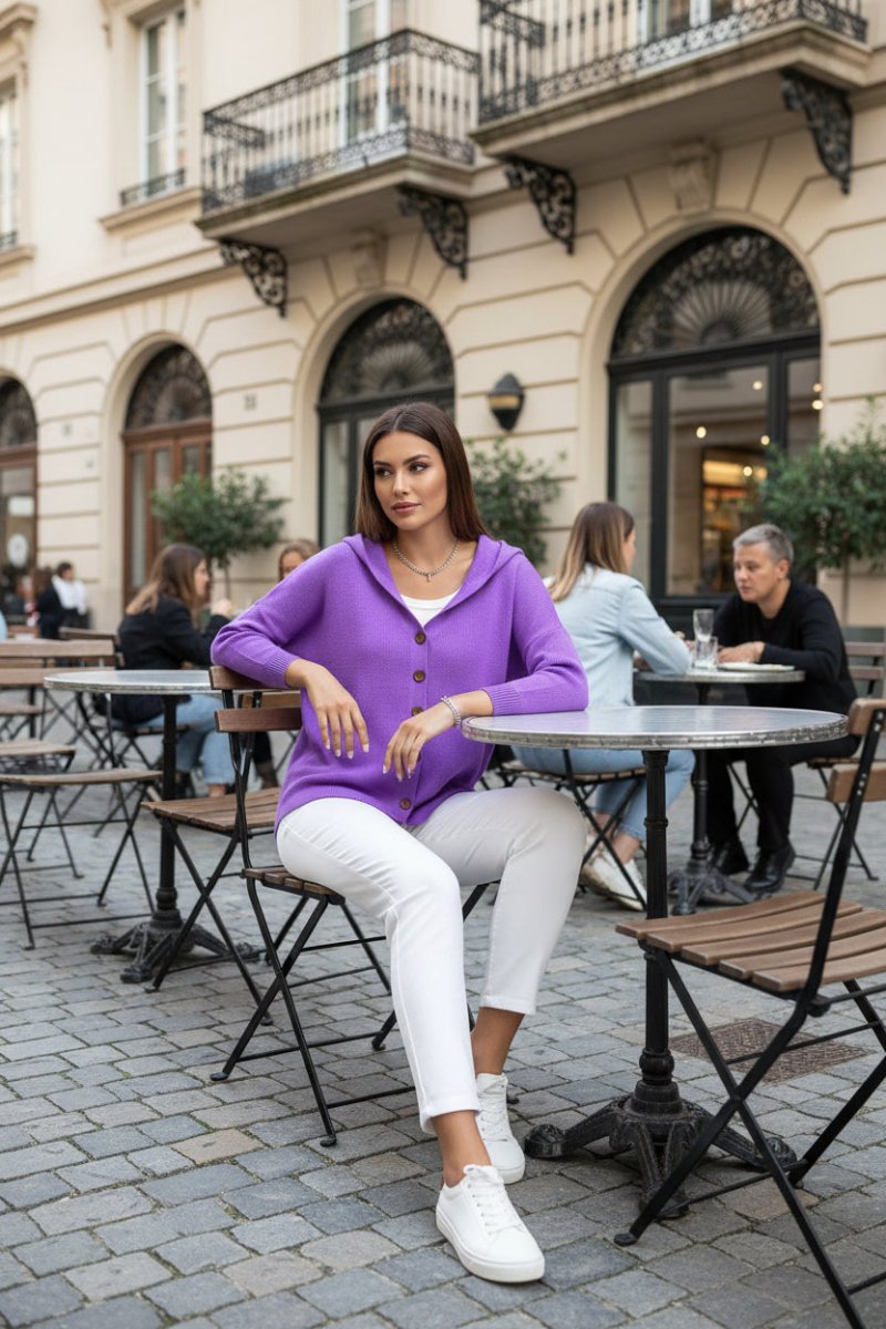 LYNTH – Women’s Soft Hooded Knit Cardigan with Relaxed Fit