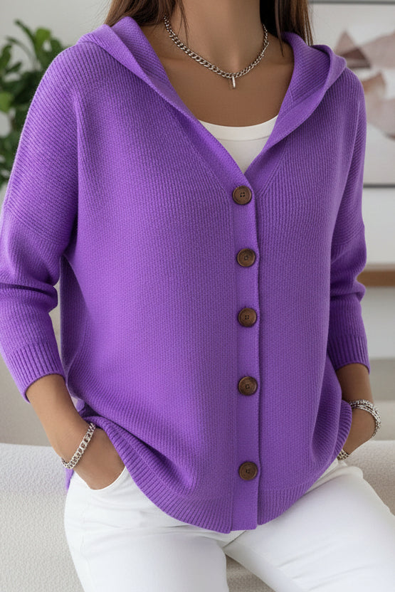 LYNTH – Women’s Soft Hooded Knit Cardigan with Relaxed Fit