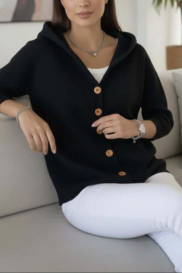 LYNTH – Women’s Soft Hooded Knit Cardigan with Relaxed Fit