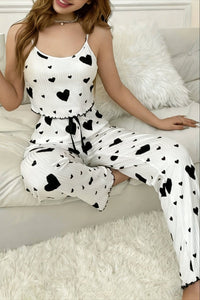 Taryn – Casual Striped Heart Lounge Set