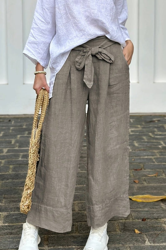 BRIAROSE – Women’s Versatile Linen Pocket Detail Trousers