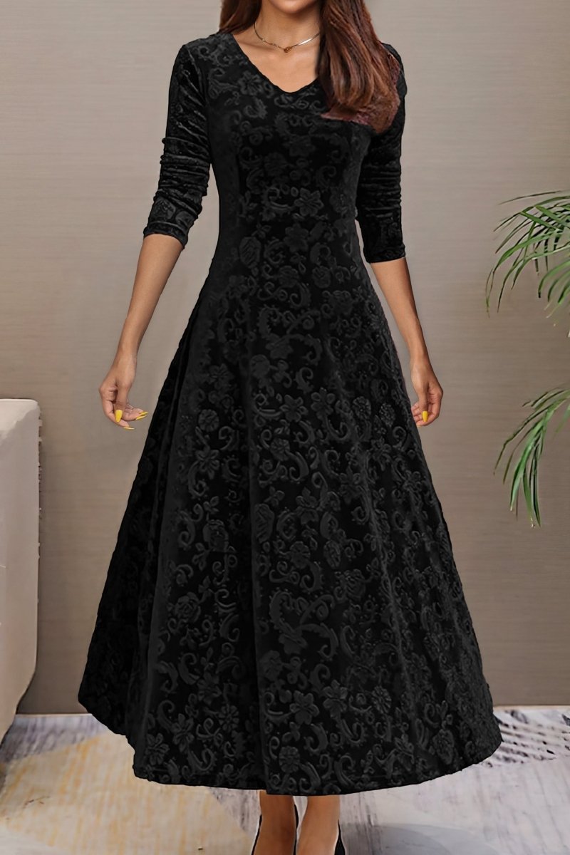 Stella Harper - Velvet Swing Maxi Dress