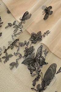 Violet Row - Lace Embroidered Midi Dress