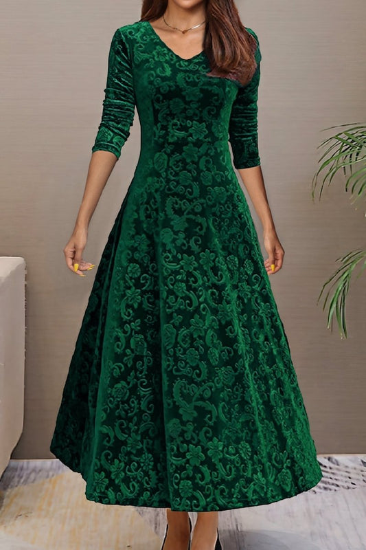 Stella Harper - Velvet Swing Maxi Dress