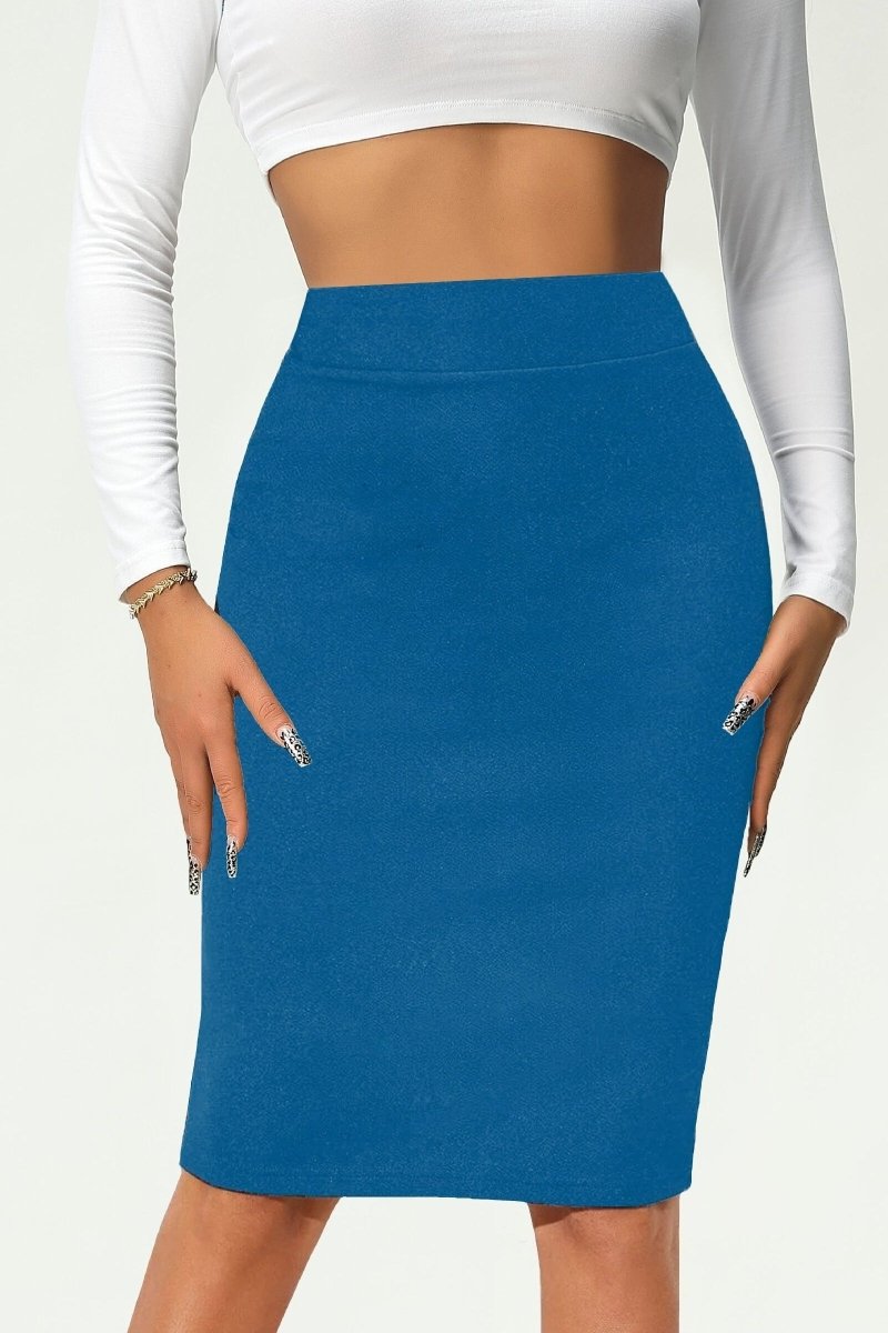 Veda – Sharp Regular Fit Pencil Skirt with Reinforced Seams