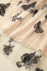 Violet Row - Lace Embroidered Midi Dress