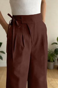 CYRELLA – Draped Wide-Leg Casual Slacks