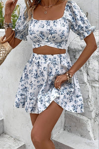 Rosalie – Feminine Puff Sleeve Two-Piece Set
