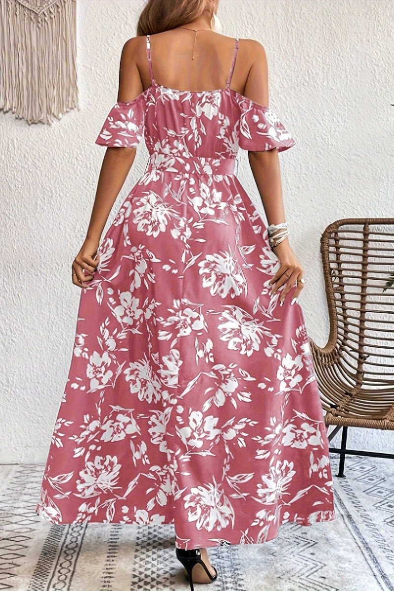 Avery Bloom - Floral Cold Shoulder Maxi Dress