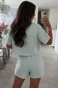 CALERA – Summer Linen Collar & Shorts Duo